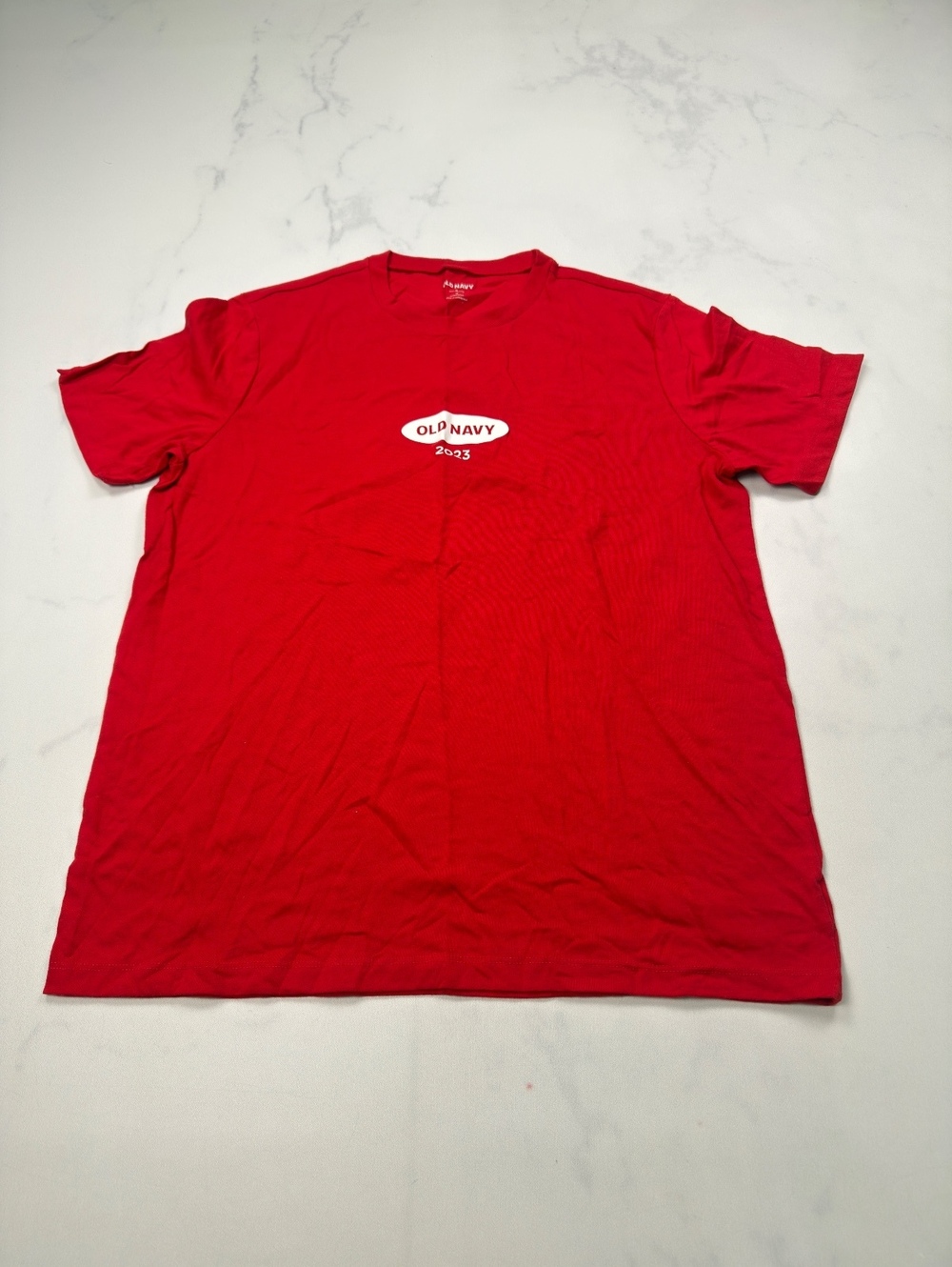 Old Navy Graphic Tee Red Modern Streetwear - Mens M